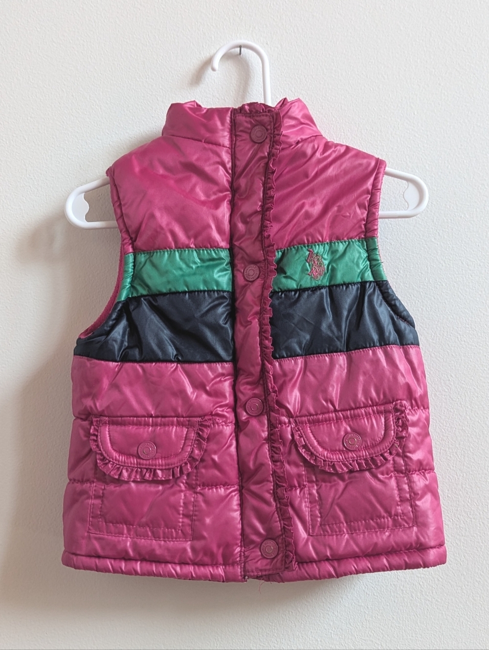 U.S. Polo Assn. Puffer Vest Pink 24m